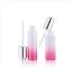 Square Cosmetic Cream Packaging Glass Bottle Skincare Container