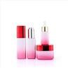 Square Cosmetic Cream Packaging Glass Bottle Skincare Container