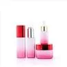 Square Cosmetic Cream Packaging Glass Bottle Skincare Container