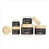 Cosmetic Jars With Bamboo Lids Black Face Cream Jars Wholesale