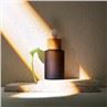 Cylinder Bamboo Cap Hair Oil Dropper Bottles