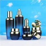 Dark Blue Gradient Luxury Skin Care Bottles Packaging