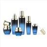 Dark Blue Gradient Luxury Skin Care Bottles Packaging