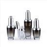 Empty Black Serum Bottle 15ml 20ml 30ml 50ml Black Cosmetic Glass Bottle With Dropper /Pump