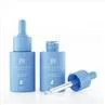 Flat Shoulder Blue Dropper Glass Bottle 30ml