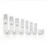 Frosted Round Glass Cosmetic Bottle And Jar Cosmetics Packaging
