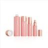 Frosted Round Glass Cosmetic Bottle And Jar Cosmetics Packaging