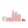 Frosted Round Glass Cosmetic Bottle And Jar Cosmetics Packaging