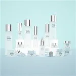 Frosted Round Glass Cosmetic Bottle And Jar Cosmetics Packaging