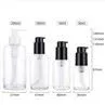 Glass Empty Lotion Bottles With Pump 30ml 50ml 100ml 200ml