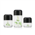50ml 70ml Glass Jar With Black Child Resistant Cap