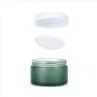 Green Frosted Glass 200ml Cosmetic Jars