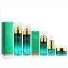 Green Gradient Luxury Glass Cosmetic Bottles 30g 20ml 40ml 80ml 100ml