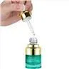 Green Gradient Luxury Glass Cosmetic Bottles 30g 20ml 40ml 80ml 100ml