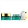 Green Skincare Packaging Cosmetic Bottle Glass Cream Jar