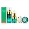 Green Skincare Packaging Cosmetic Bottle Glass Cream Jar