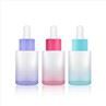 Orange 1 Oz Frosted Glass Dropper Bottles