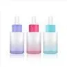 Orange 1 Oz Frosted Glass Dropper Bottles