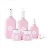 Pink Unique Skincare Bottle Glass Cream Jars Cosmetic Packaging