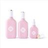 Pink Unique Skincare Bottle Glass Cream Jars Cosmetic Packaging