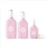 Pink Unique Skincare Bottle Glass Cream Jars Cosmetic Packaging