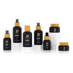 Envase cosmético reciclable de 30 g y 120 ml con tapa de bambú