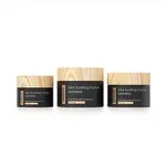 Round Black Bamboo Cosmetic Jars