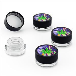 Round Clear Glass Concentrate Jar 3g 5g 7g