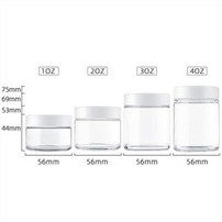 Round Glass Clear Child Resistant Jar