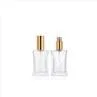 Square Clear 50ml 30ml Perfume Bottle Glass Empty Perfume Bottles Wholesale