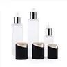 Square Frosted Cosmetic Bottles And Jars
