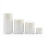 White CR Child Resistant Glass Jar