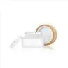 White Frosted Bamboo Lid Skin Care Packaging Suppliers Wholesale Cosmetic Containers