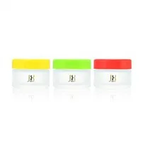 White Frosted Child Proof Jar With Colored Cap