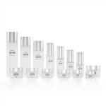 White Frosted Glass Cosmetic Containers