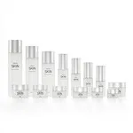 Recipientes cosméticos de vidro fosco branco