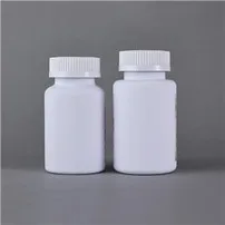 White Pet Pill Bottle Child Resistant Plastic Jar 150ml 175ml