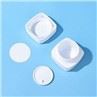 White Square Plastic Cosmetic Containers