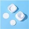 White Square Plastic Cosmetic Containers