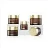 Wholesale Cosmetic Glass Jars 20g 30g 50g Face Cream Amber Glass Jars for Cosmetics with Black Lid