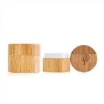 Wooden Cosmetic Jars 15g 30g Bamboo Cosmetic Containers