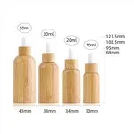 Wooden Glass Essential Oil Bottle With Dropper