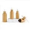 Wooden Glass Essential Oil Bottle With Dropper