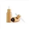 Wooden Glass Essential Oil Bottle With Dropper