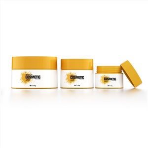 Yellow Pp Plastic Cream Jar