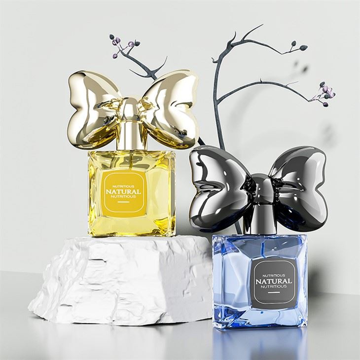 Square Glass Bow Beautiful Perfume Bottles