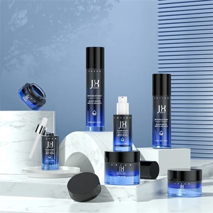 Thick Bottom Glass Skincare Packaging Cosmetic Cream Containers