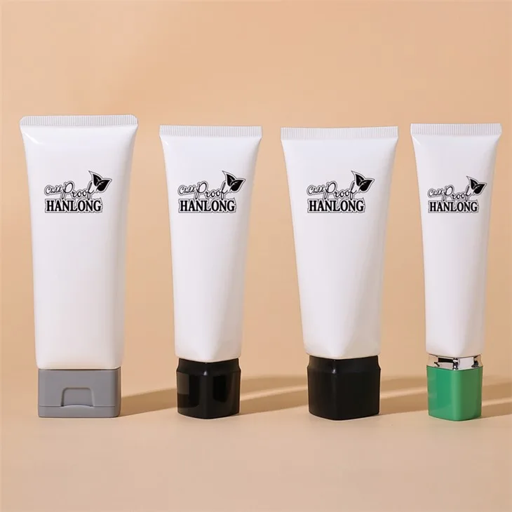 White Plastic Tube Hand Lotion Bottle
