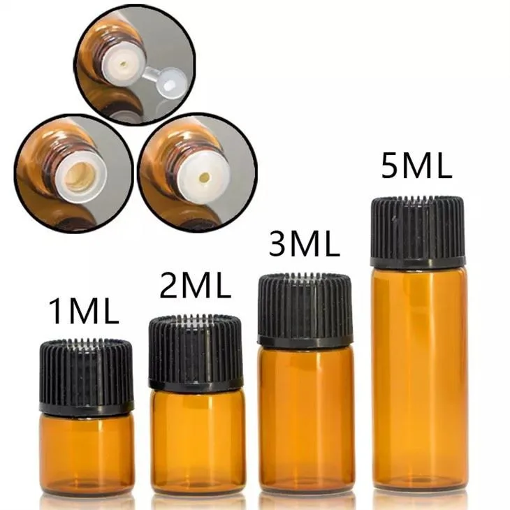 Wholesale Essential Oil Mini Glass Vial 2ml 3ml 5ml Small Glass Vial With Dropper Perfume Sample Bottle