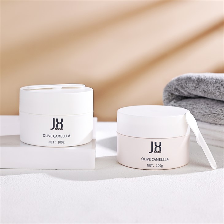 Envases cosméticos de 100 ml Tarro de crema de plástico blanco
